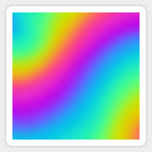 Bright Rainbow Wave Gradient Sticker by KelseyLovelle